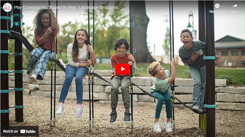  video thumbnail showing children sitting on a climber in a line facing the camera