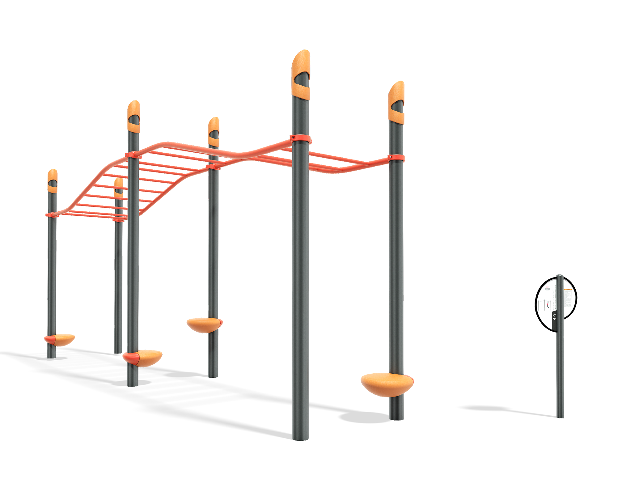 FitCore™ Extreme Angled Overhead Ladder (13+) Playground Structure - NEW!