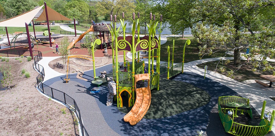 Gallup Park Rotary Playground - Nature-Inspired Play Area