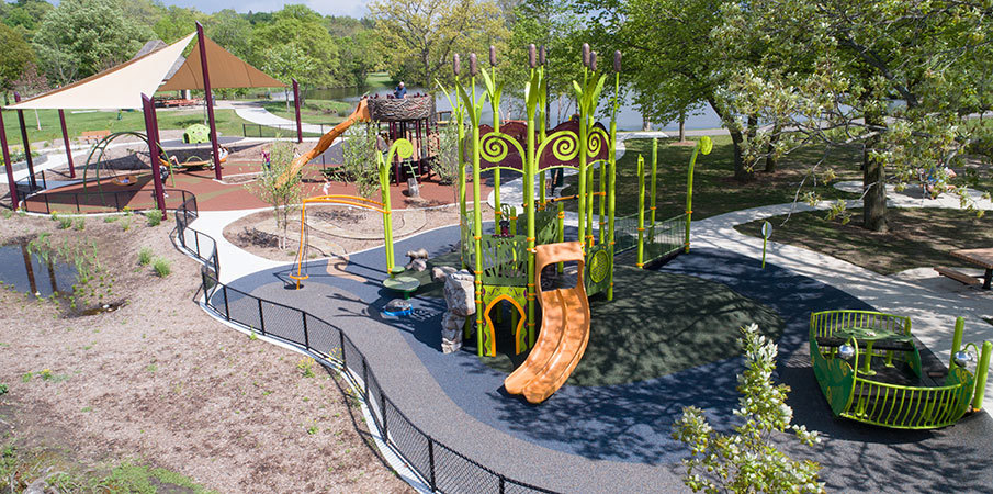 Gallup Park Rotary Playground - Nature-Inspired Play Area